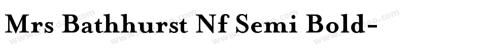 Mrs Bathhurst Nf Semi Bold字体转换